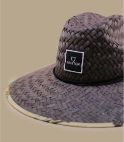 Brixton Alpha Square Sun Hat Brown Straw -Le Coin du Chapeau alpha square sun hat brown straw 2