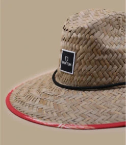 Brixton Alpha Square Sun Hat Tan Aloha Red -Le Coin du Chapeau alpha square sun hat tan aloha red 2