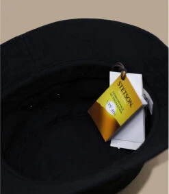 Stetson Bucket Cotton Twill Black -Le Coin du Chapeau bucket cotton twill black 3