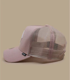 Casquette Trucker HFT Fine Herringbone Rose -Le Coin du Chapeau casquette trucker hft fine herringbone rose 3