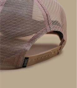 Casquette Trucker HFT Fine Herringbone Rose -Le Coin du Chapeau casquette trucker hft fine herringbone rose 4