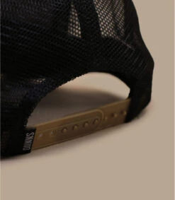 Casquette Trucker HFT Rebellion Beige Black -Le Coin du Chapeau casquette trucker hft rebellion beige black 3