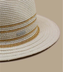 Seeberger Fedora Shiny Insert Linen Gold 6 Seeberger Fedora Shiny Insert Linen Gold -Le Coin du Chapeau fedora shiny insert linen gold 2