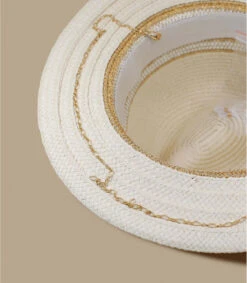 Seeberger Fedora Shiny Insert Linen Gold 7 Seeberger Fedora Shiny Insert Linen Gold -Le Coin du Chapeau fedora shiny insert linen gold 3