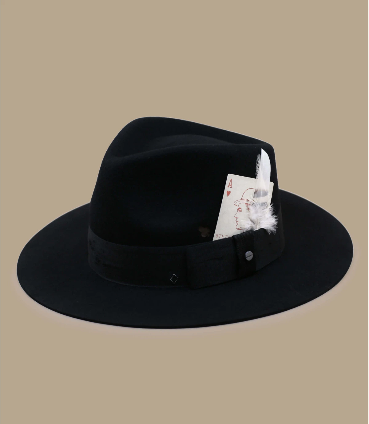 Stetson Fedora Woolfelt Black 2 Stetson Fedora Woolfelt Black – Image 2