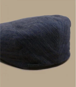 Stetson Kent Cotton Linen Blue Strips 6 Stetson Kent Cotton Linen Blue Strips -Le Coin du Chapeau kent cotton linen blue strips 2