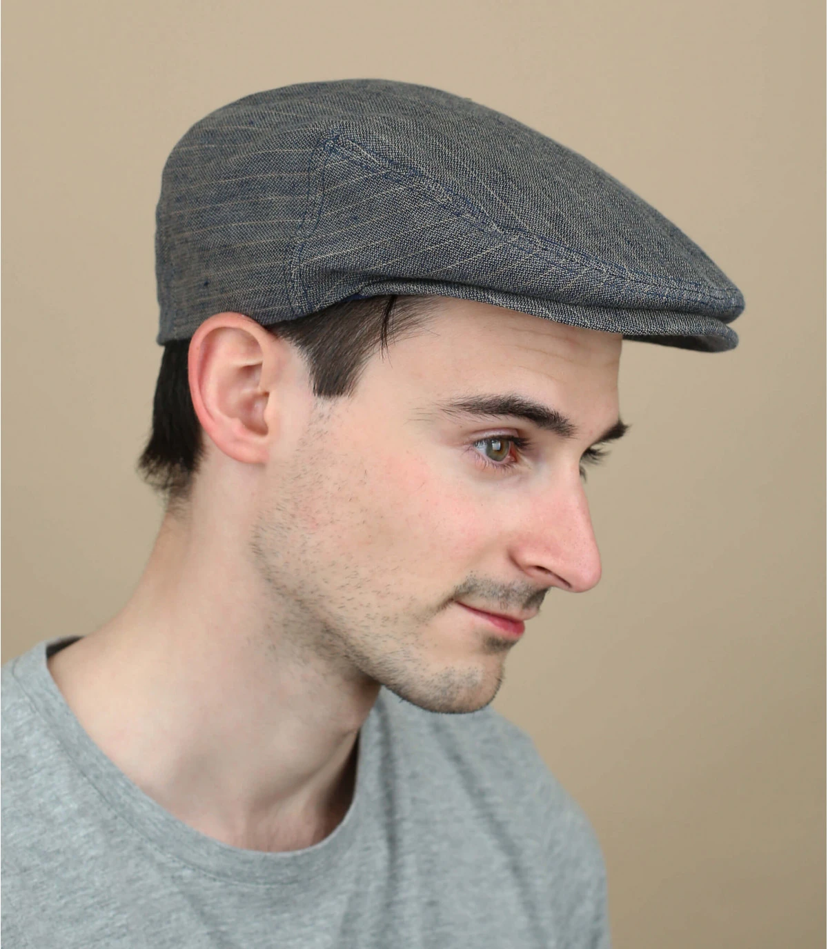 Stetson Kent Cotton Linen Blue Strips 1 Stetson Kent Cotton Linen Blue Strips