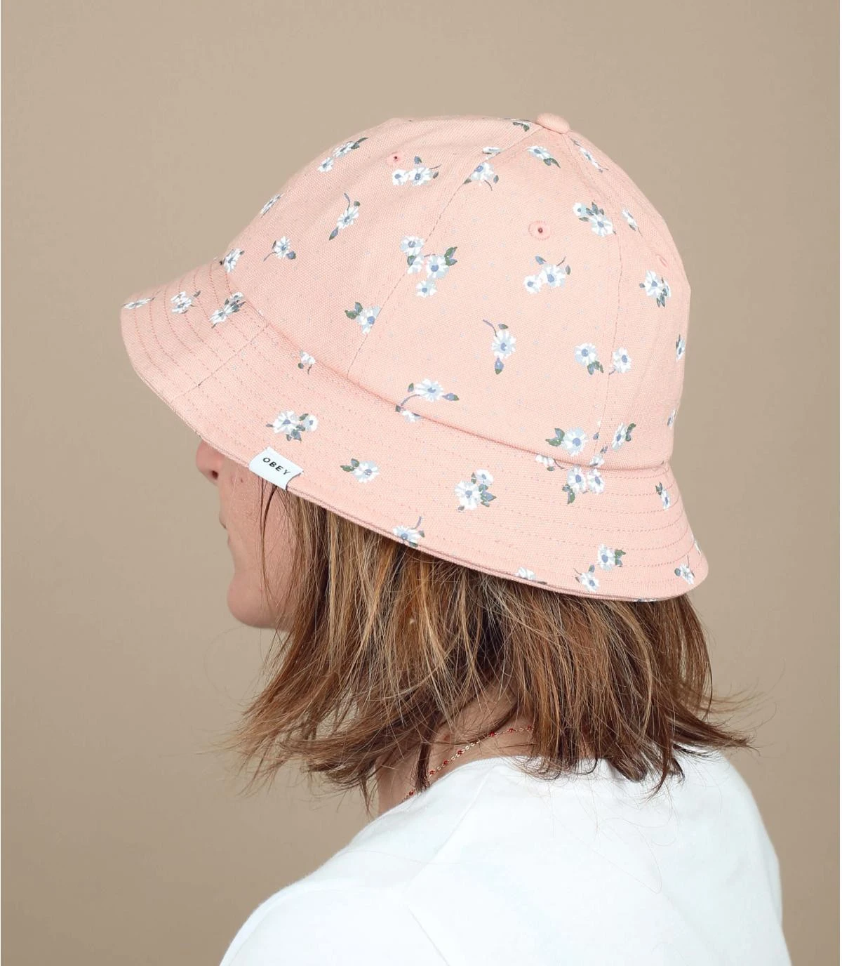 OBEY Lebra Bucket Peach Multi 1 OBEY Lebra Bucket Peach Multi