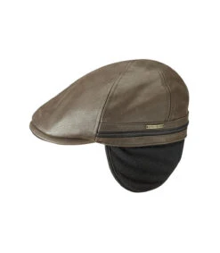 Stetson Redding Earflap Cowhide Brown -Le Coin du Chapeau redding cowhide brownCasquette20plate20Stetson20marron