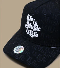 Trucker 1O1 Music Is Life Black -Le Coin du Chapeau trucker 1o1 music is life black 2