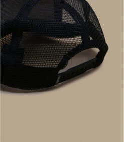 Trucker Blank Chambray Beige Black Brown Suede -Le Coin du Chapeau trucker blank chambray beige black brown suede 2