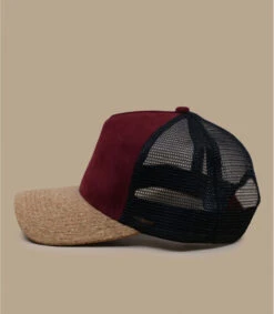 Trucker Corduroy Burgundy Cork Black -Le Coin du Chapeau trucker corduroy burgundy cork black 2