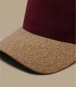 Trucker Corduroy Burgundy Cork Black -Le Coin du Chapeau trucker corduroy burgundy cork black 3