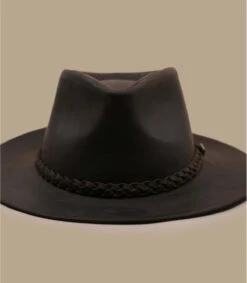 Stetson Western Buffalo Leather Brown -Le Coin du Chapeau western buffalo leather brown 2