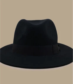 Borsalino Wool Felt Black 7 Borsalino Wool Felt Black -Le Coin du Chapeau wool felt black 2