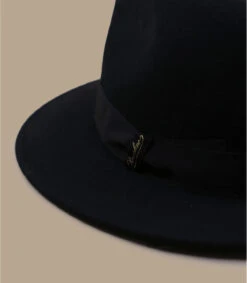 Borsalino Wool Felt Black 8 Borsalino Wool Felt Black -Le Coin du Chapeau wool felt black 3