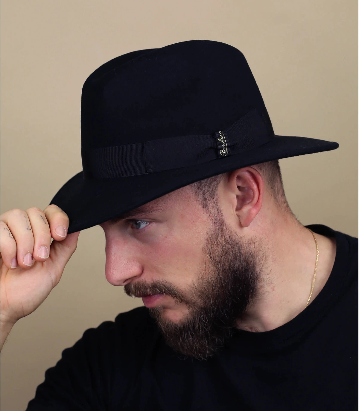 Borsalino Wool Felt Black 1 Borsalino Wool Felt Black